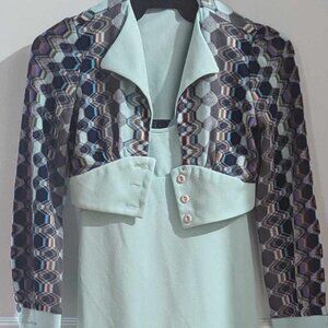 Stunning vintage 70's Patricia Fair Long Two-Piece Dress with Jacket